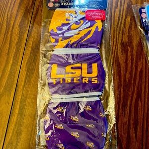 LSU face mask. Package of 3